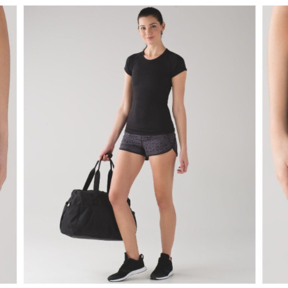 Speed Up Low-Rise Lined Short 2.5" - Flossy Dark Carbon Black